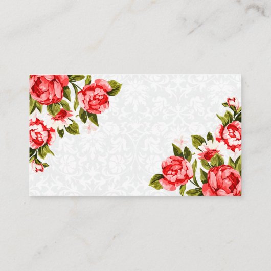 Hübsche Rote Rose Begleitkarte (Rückseite)