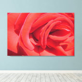 hübsche rote Rose Blume Foto Kunstwerk. Liebe Leinwanddruck (Insitu (Holzboden))