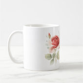 Hübsche rote Rose Kaffeetasse (Links)