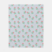Hübsche Rote Rose Minimalistisches Muster Pastellb Fleecedecke (Vorderseite)