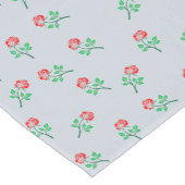 Hübsche Rote Rose Minimalistisches Muster Pastellb Kurzer Tischläufer (Ecke)