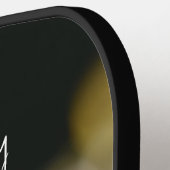 Hübsche Rote Rose mit Name und Monogramm Pickleball Schläger (Linke Seite)