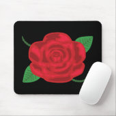 Hübsche Rote Rose Mousepad (Mit Mouse)