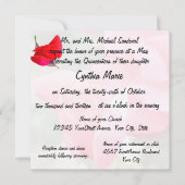 Hübsche Rote Rose Quinceanera Geburtstag Einladung (Vorderseite)