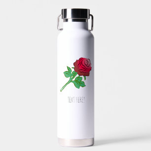 Hübsche rote Rose Trinkflasche