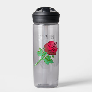 Hübsche rote Rose Trinkflasche
