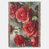 Hübsche rote Rosen Aquarellmalerei Decke (Vorderseite Vertikal)