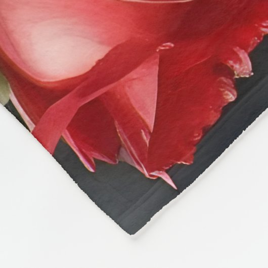 Hübsche rote Rosen Aquarellmalerei Fleecedecke (Ecke)