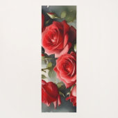 Hübsche rote Rosen Aquarellmalerei Yogamatte (Rückseite)