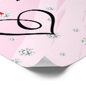 Hübsche Rote Rosen Begrüßung Poster (Ecke)