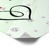 Hübsche Rote Rosen Blumenhochzeit Begrüßung Poster (Ecke)