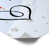 Hübsche Rote Rosen Hochzeitsfeier Poster (Ecke)