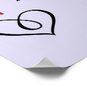 Hübsche Rote Rosen Hochzeitsfeier Poster (Ecke)