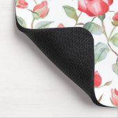 Hübsche rote Rosen Mousepad (Ecke)