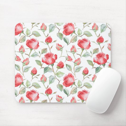 Hübsche rote Rosen Mousepad (Mit Mouse)