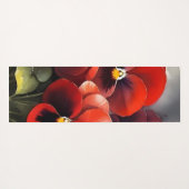 Hübsche rote Stiefmütterchen Aquarellmalerei Yogamatte (Rückseite (Horizontal))