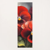 Hübsche rote Stiefmütterchen Aquarellmalerei Yogamatte (Rückseite)