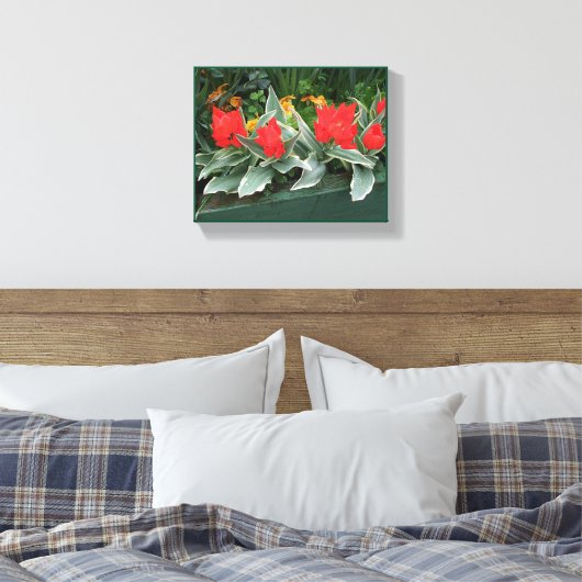 Hübsche rote Tulpen farbenfroh, stilvoll und blume Leinwanddruck (Insitu (Schlafzimmer))
