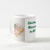 Hübsche rote u. gelbe Weihnachtskaktuss-Tasse Kaffeetasse (Vorderseite Links)