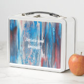 Hübsche, rote und blaue abstrakte Lunchbox (Beispiel)