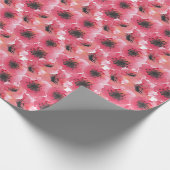 Hübsche Rote Wasserfarben Geschenkpapier (Ecke)