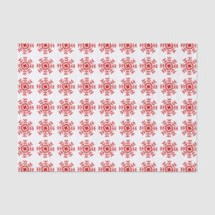 Hübsche rote Weihnachtsschneeflocke Seidenpapier