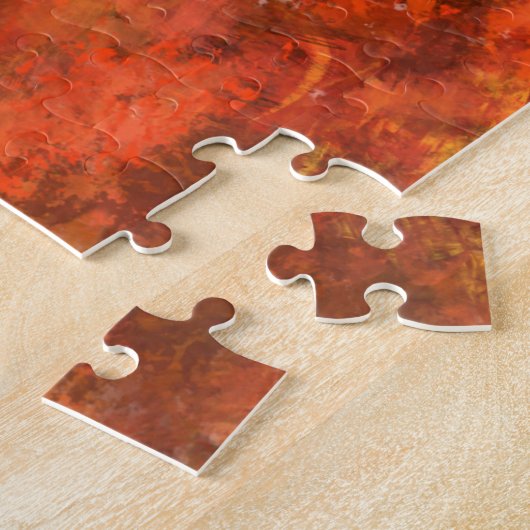 Hübsche Rotkopffrau - Abstraktes Originalgemälde Puzzle (Seite)