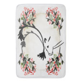 Hübsche Rotwild-Blume extravagante viktorianische Badematte (Vorderseite Vertikal)