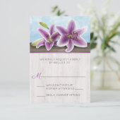 Hübsche RSVP-Karten für Lila Lippen RSVP Karte (Stehend Vorderseite)