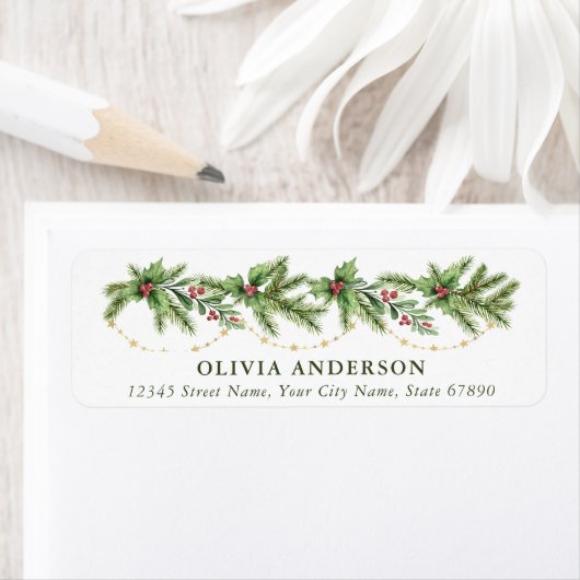 Hübsche Rücksendeadressen-Aufkleber der Weihnachts (Insitu)