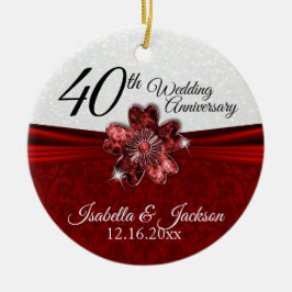 Hübsche Rudy Blume Anniversary Keepake Keramik Ornament