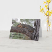 Hübsche Ruhestandkarte, Ruhestörnchen Karte (Gelbe Blume)