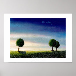 Hübsche ruhige friedliche Kunst der Poster