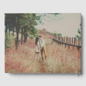 Hübsche Rustikale Blumenhochzeit mit Foto Gästebuch (Rückseite)