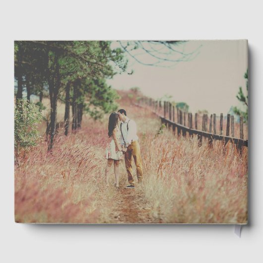 Hübsche Rustikale Blumenhochzeit mit Foto Gästebuch (Rückseite)