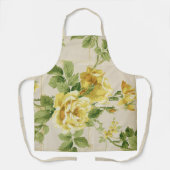 Hübsche rustikale Chic Große Gelbe Rosen auf Trell Schürze (Vorderseite)