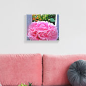 Hübsche Rustikale Pink Peony Blume Leinwanddruck (Insitu (Wohnzimmer))