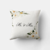 Hübsche rustikale Weißbücher Moderne Hochzeit Kissen (Rückseite)