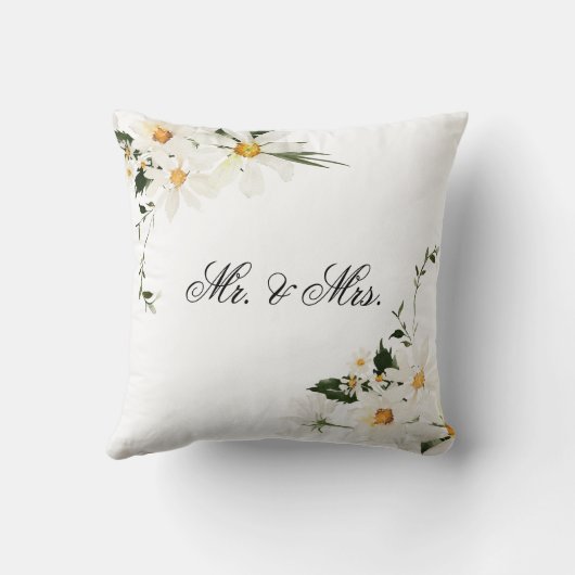 Hübsche rustikale Weißbücher Moderne Hochzeit Kissen (Rückseite)