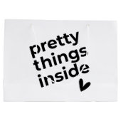 Hübsche Sachen nach innen, modern Große Geschenktüte (Rückseite)