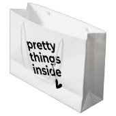 Hübsche Sachen nach innen, modern Große Geschenktüte (Vorderseite Schrägansicht)