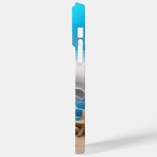 HÜBSCHE SAISHELLE AM SANDSTRAND AM OZEAN Case-Mate iPhone HÜLLE (Rückseite / Links)