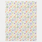 Hübsche Salbei-Staubgrüne Blumen-Boho-Decke Fleecedecke (Vorderseite)