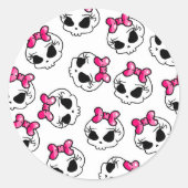 Hübsche Schädel Runder Aufkleber (Vorderseite)