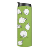 Hübsche Schafe, die Yoga machen, Skizze Thermosbecher (Nach rechts gedreht)