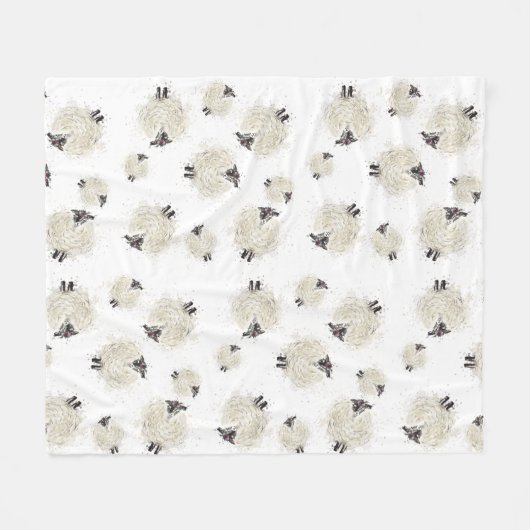 Hübsche Schafe Fleecedecke (Vorderseite (Horizontal))