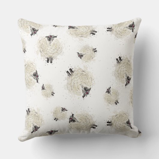 Hübsche Schafe Kissen (Rückseite)