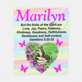 HÜBSCHE SCHALTFLY GALATIANS 5:22 KUSTOM BLANKET FLEECEDECKE (Vorderseite)