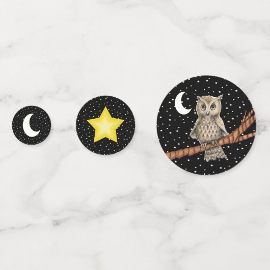 Hübsche Schellfisch auf dem Schwarzen Mond Konfetti (Vorderseiten)