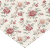 Hübsche Schicke Rote Creme Blumen Hochzeit Tischdecke (Schrägansicht)